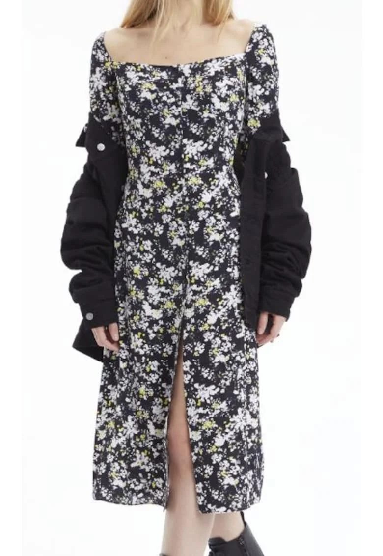 Rochie Midi cu slit in fata