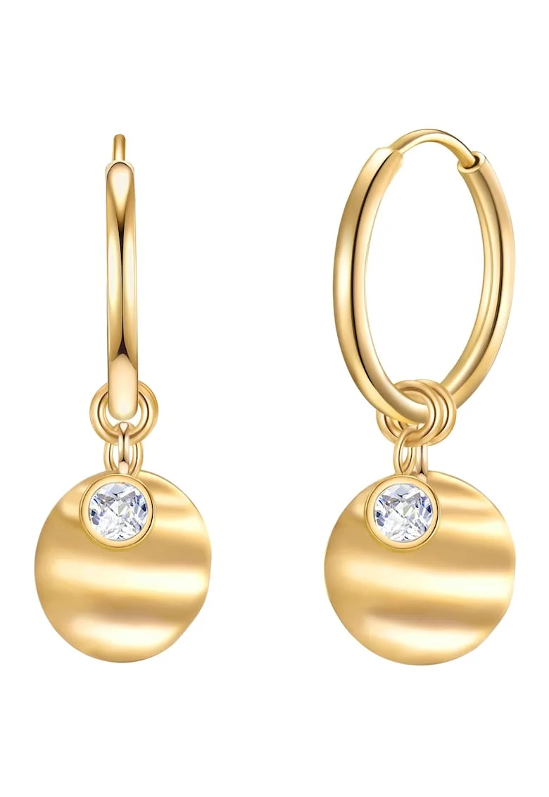 Cercei drop placati cu aur de 14K 19545, Auriu
