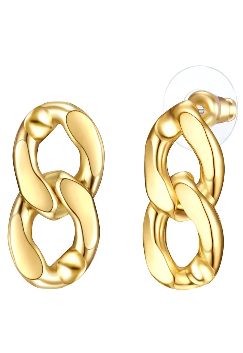 Cercei placati cu aur de 14K 22527, Auriu