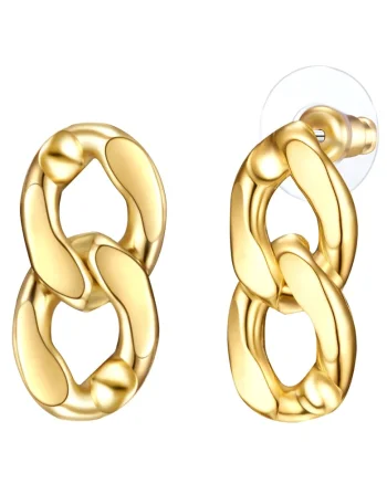 Cercei placati cu aur de 14K 22527, Auriu