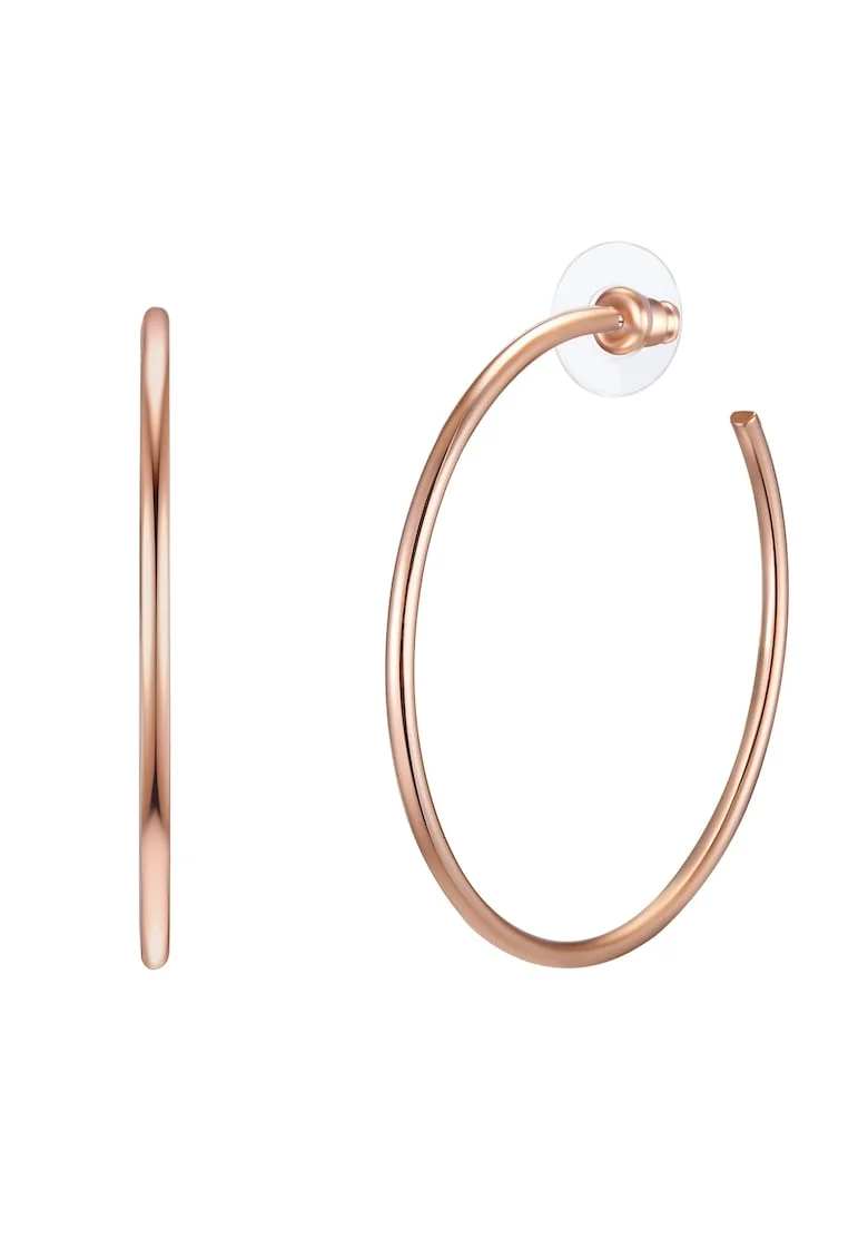Cercei rotunzi din aur de 14K, Auriu rose