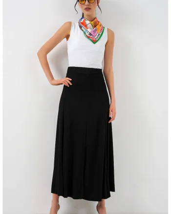 Fusta maxi  negru, 64% modal, 36% poliester