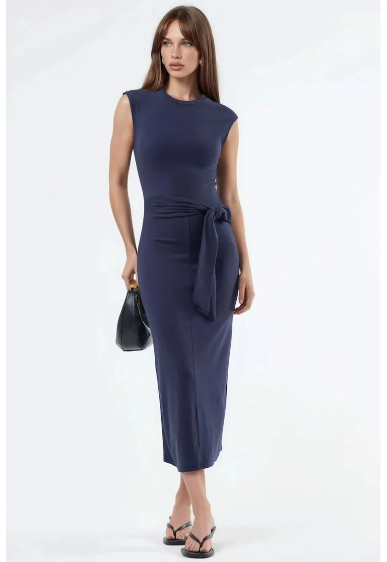 Rochie Midi  modal/bumbac/elastan, bleumarin