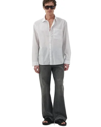 Camasa barbati,  Regular Fit, alb, bumbac, cu nasturi