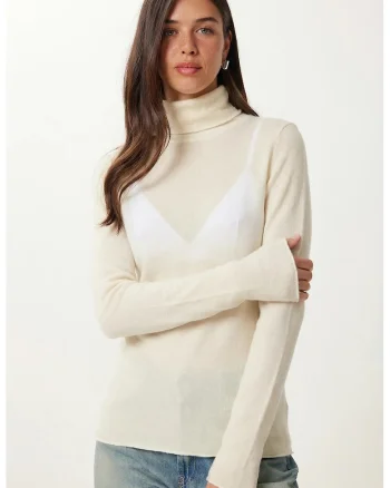 Bluza dama, Happiness Istanbul, Guler inalt, Slim fit