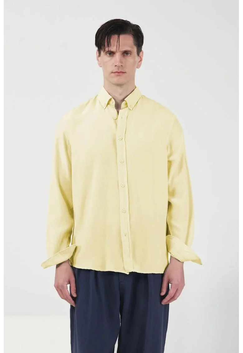Camasa barbati,  Regular Fit, galben, Tencel