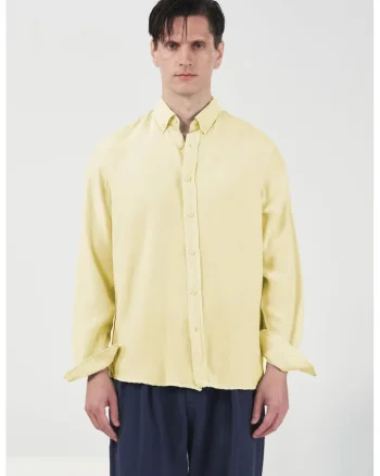Camasa barbati,  Regular Fit, galben, Tencel