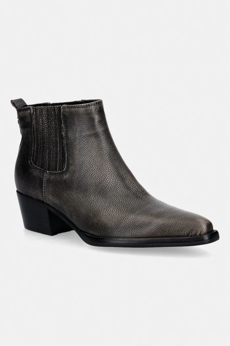 Guess cizme cu toc jos pentru femei, din piele WYNIE