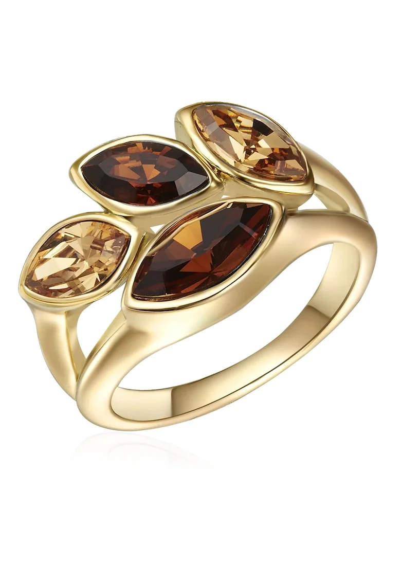 Inel placat cu aur de 14K, cu cristale