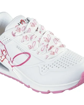 Pantofi sport femei Skechers Uno - Twin Hearts 177924-WRPK