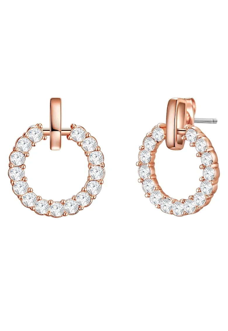 Cercei drop cu tija din aur de 14K filat, Auriu rose