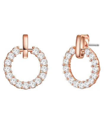 Cercei drop cu tija din aur de 14K filat, Auriu rose