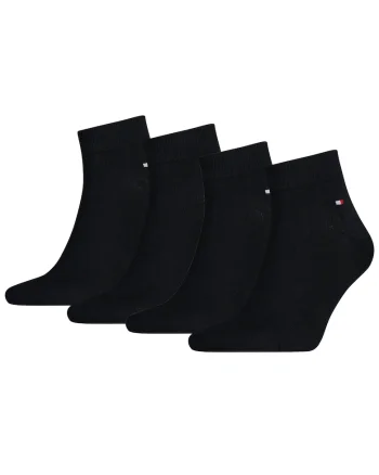 Set de sosete scurte cu logo discret 14171 - 4 perechi, Albastru inchis