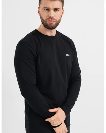 Bluza regular fit cu logo, Negru
