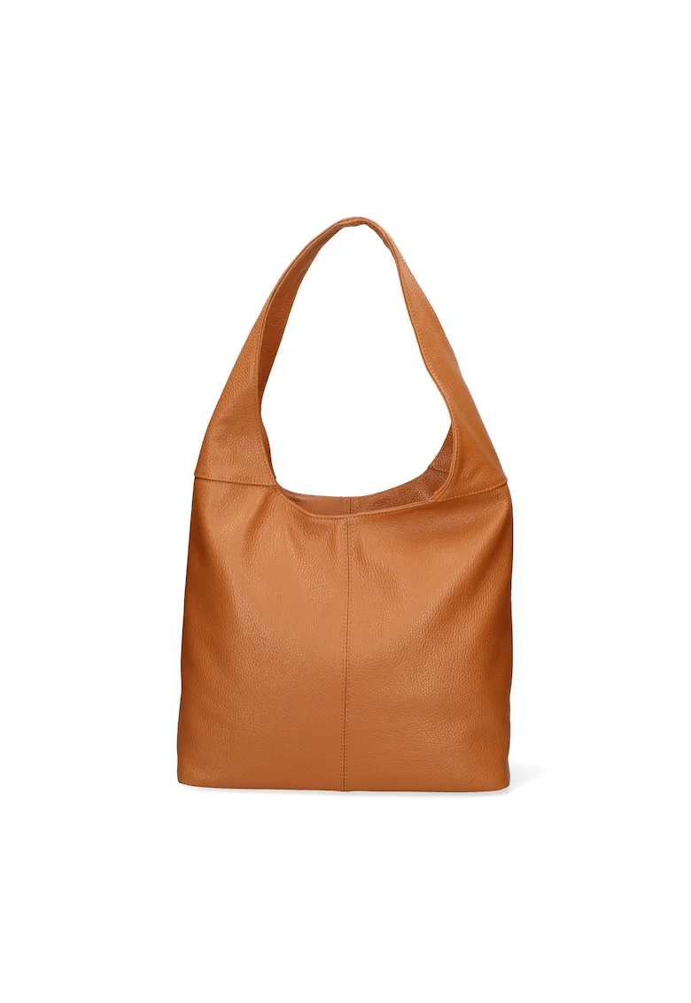 Geanta hobo de piele, Caramel