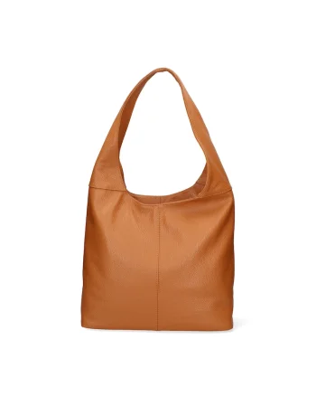 Geanta hobo de piele, Caramel