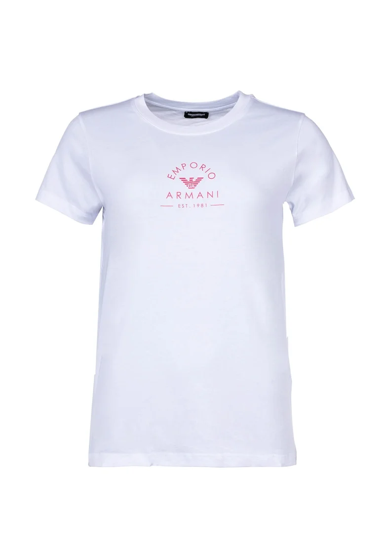 Tricou cu logo, Alb optic