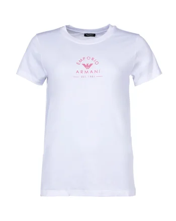 Tricou cu logo, Alb optic