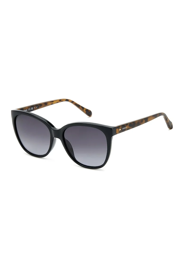 Ochelari de soare cat-eye cu lentile in degrade, Negru