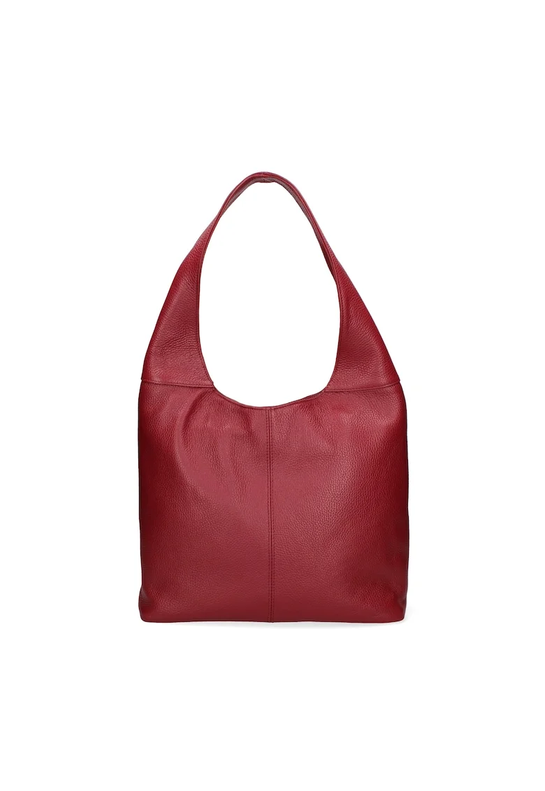 Geanta hobo de piele, Rosu inchis