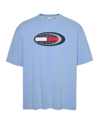 Tricou din bumbac cu imprimeu logo, Albastru deschis