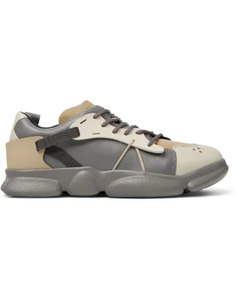 Pantofi sport unisex de piele cu aspect masiv Karst 1165, Gri/Bej