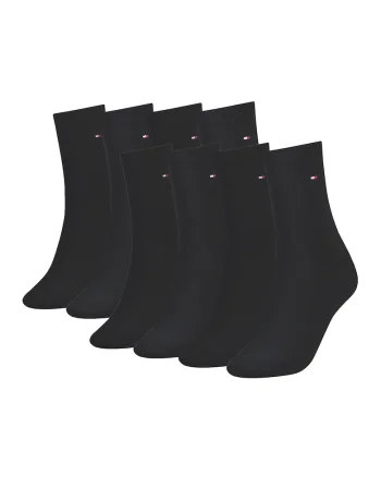 Set de sosete scurte din amestec de bumbac cu logo discret - 8 perechi, Negru