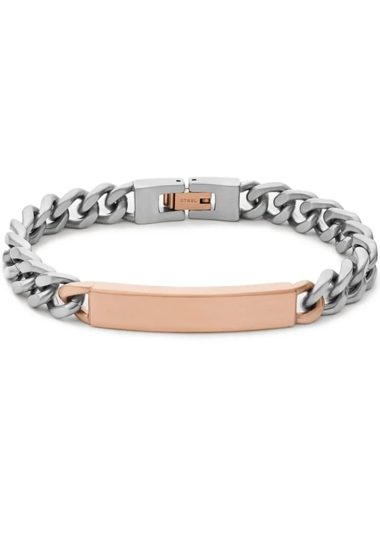 Bratara  Vintage Glitz Two-Tone JF04230998, Argintiu, Rose gold