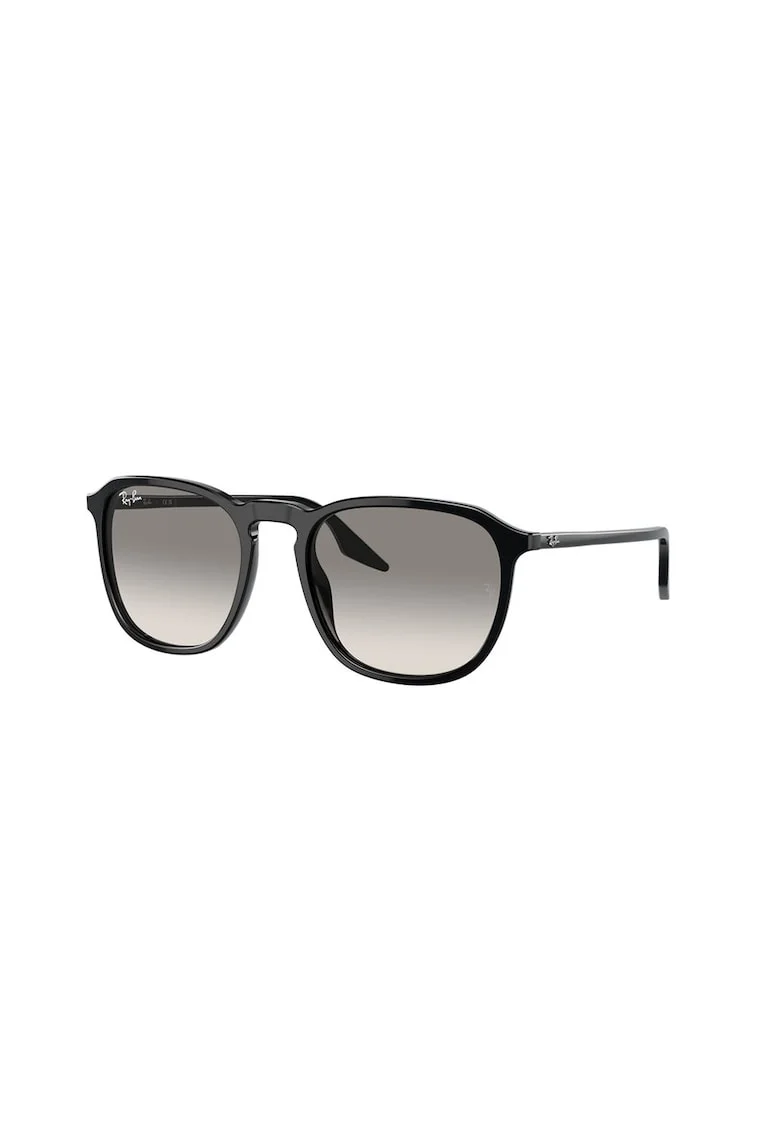 Ochelari de soare patrati unisex cu lentile in degrade, Negru