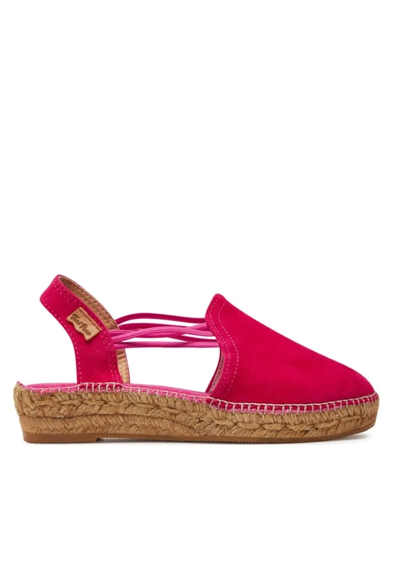 Sandale dama  303681760, Piele intoarsa, Roz