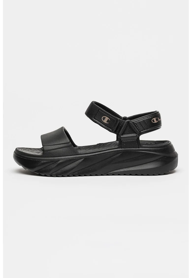 Sandale cu velcro Moon, Negru carbon