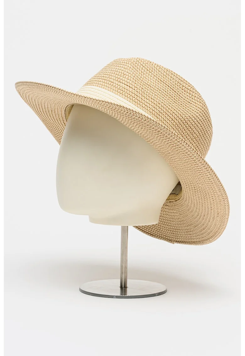 Palarie Fedora cu logo, Bej