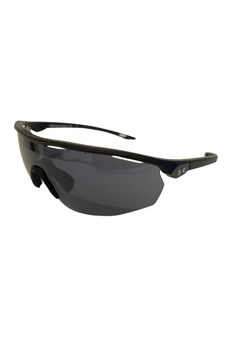 Ochelari de soare shield cu lentile uni, Negru carbon