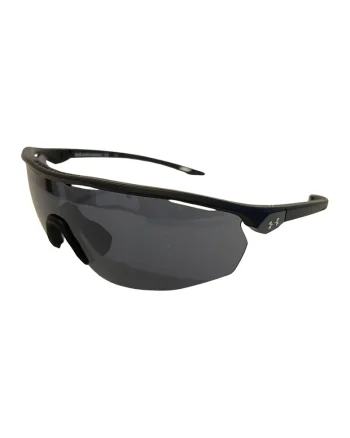 Ochelari de soare shield cu lentile uni, Negru carbon
