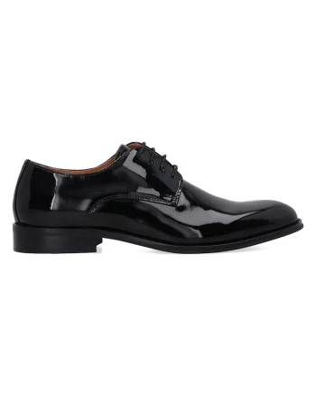 Pantofi Derby din piele lacuita,