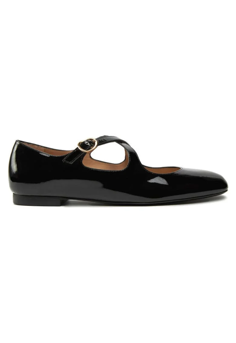 Balerini  305127501, Piele naturala, Negru, Negru