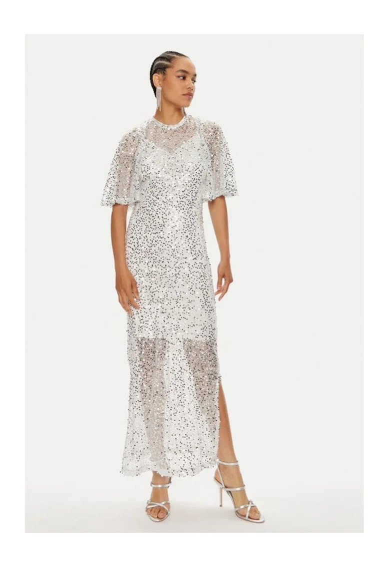 Rochie dama,  Argintiu, Poliester