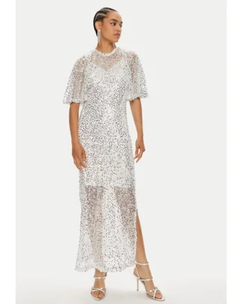Rochie dama,  Argintiu, Poliester