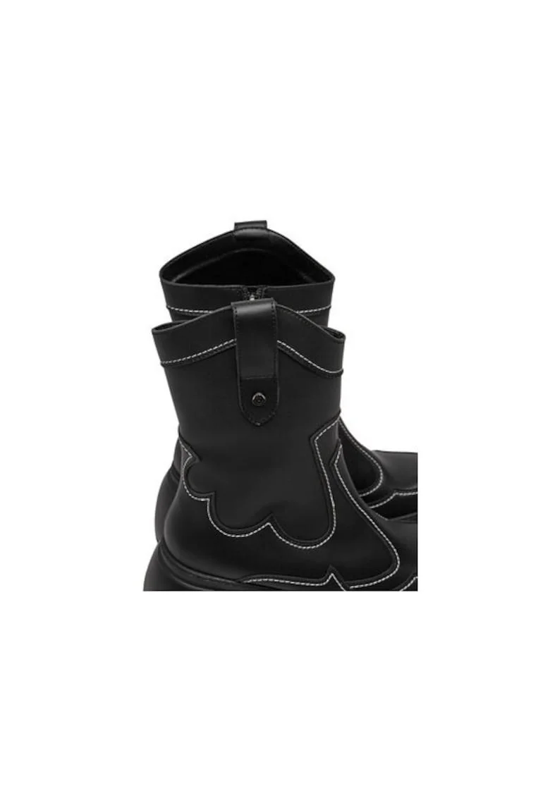 Ghete dama  304437274, Piele ecologica, 41 EU, Negru