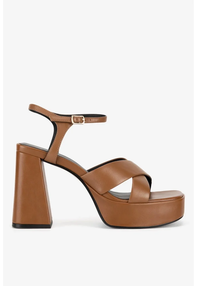 Sandale dama  5903698194509, Piele naturala, Maro, Maro