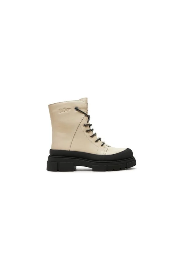Ghete dama  304321368, Piele naturala, Alb, Alb