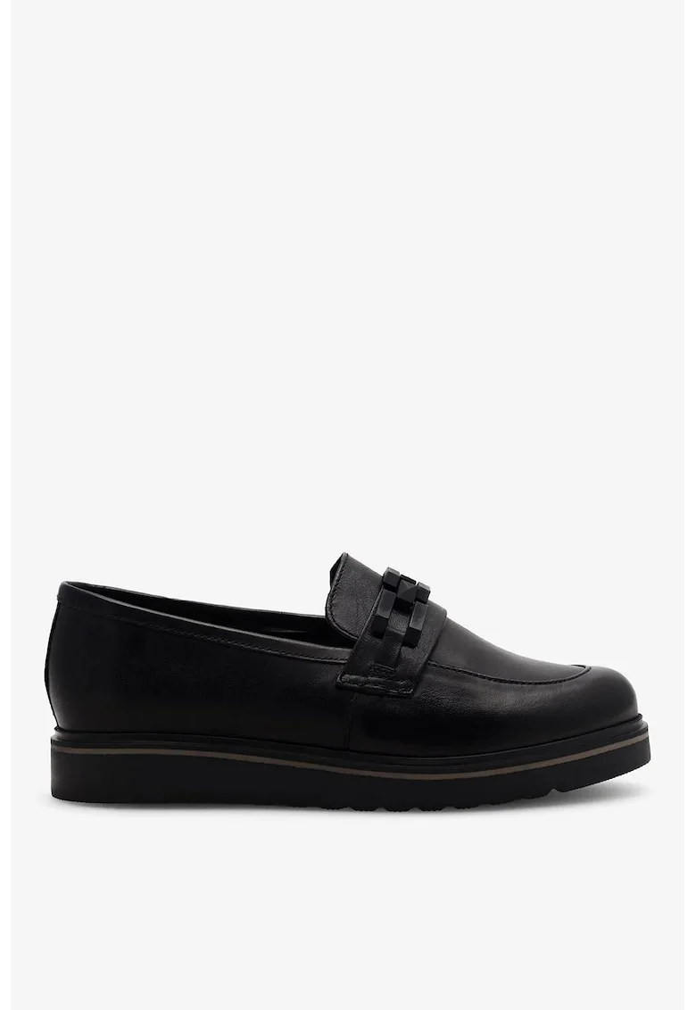 Mocasini dama  5904862950877, Piele naturala, Negru, Negru