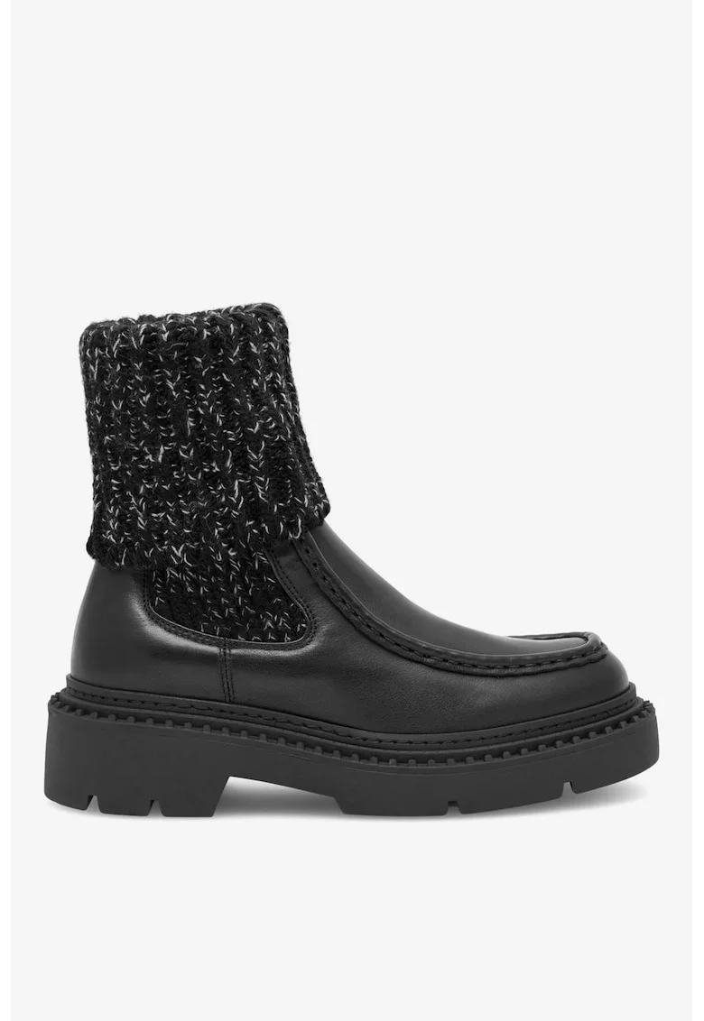 Ghete dama  5905588093442, Piele naturala, Negru, Negru
