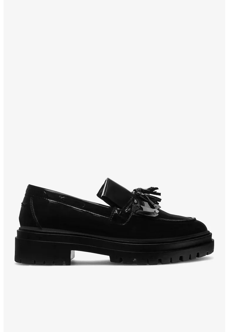 Mocasini dama  5905588044000, Piele naturala, Negru, Negru