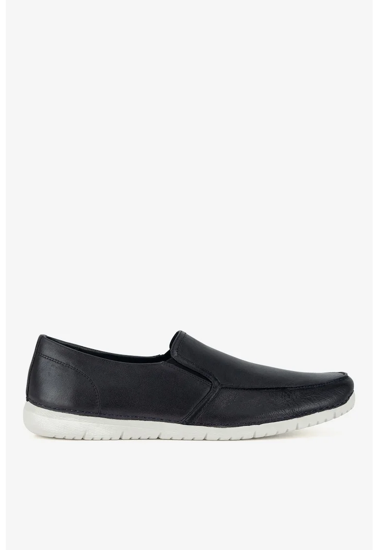 Mocasini barbati  5905588741312, Piele naturala, Alb, Alb