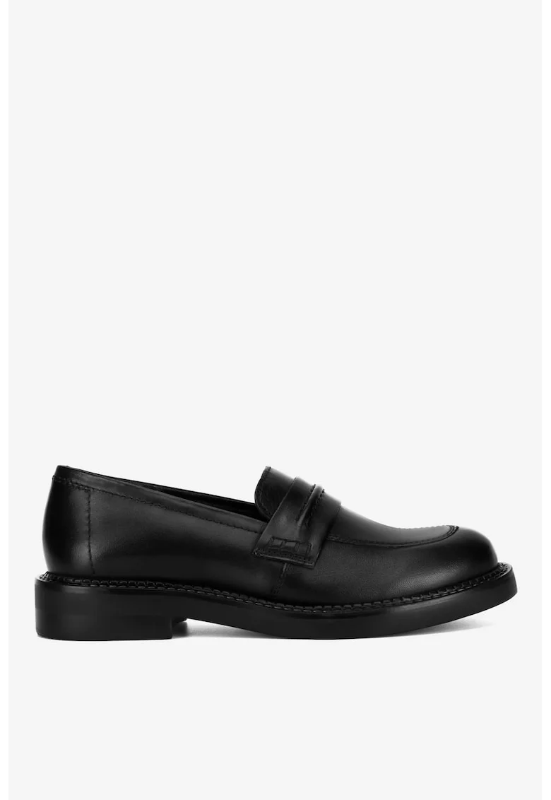 Mocasini dama  5905588747185, Piele naturala, Negru, Negru