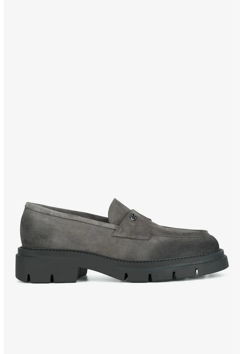 Mocasini dama  5905588856146, Piele intoarsa, Negru, Negru