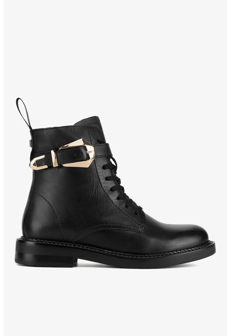 Ghete dama  5905588996736, Piele naturala, Negru, Negru