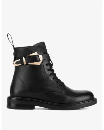 Ghete dama  5905588996736, Piele naturala, Negru, Negru