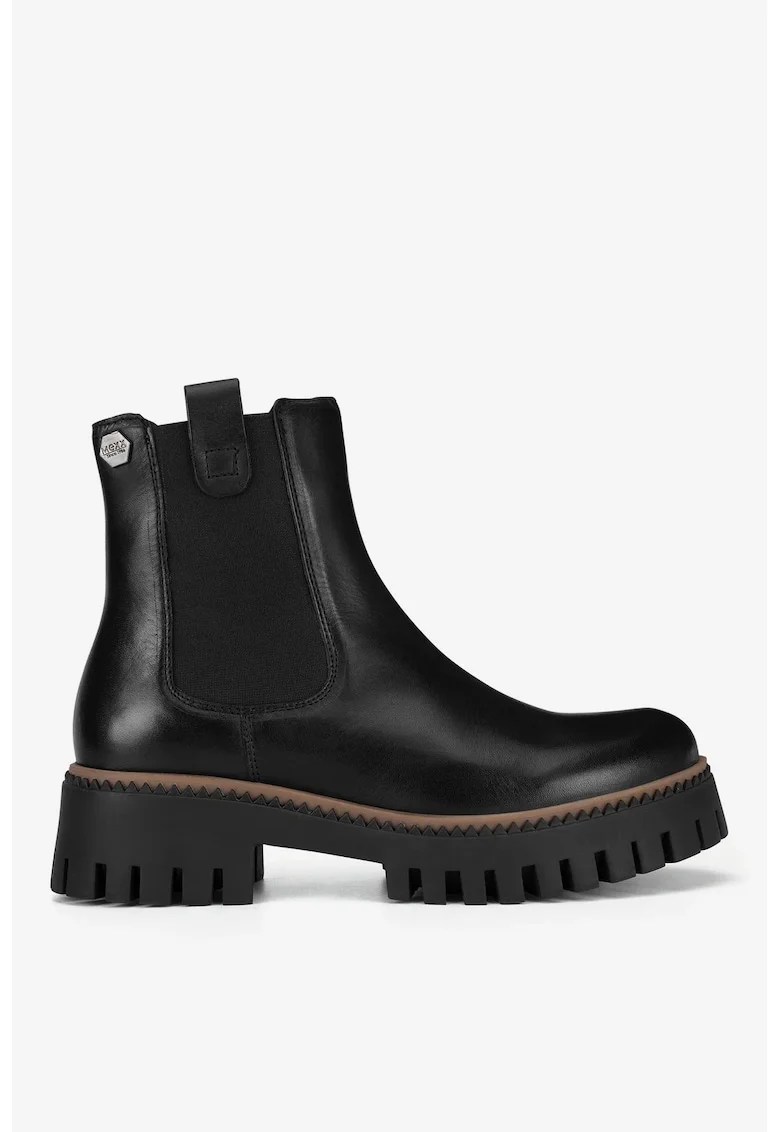 Ghete dama  5905588997917, Piele naturala, Negru, Negru